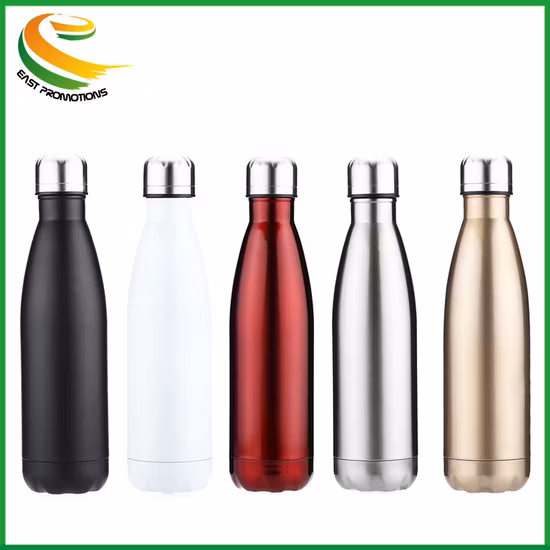 Botella de agua de acero inoxidable de doble pared, termo aislado, termo, botella de agua de transferencia, 350 ml/500 ml/750 ml, botella de cola, botella para beber, botella de hielo