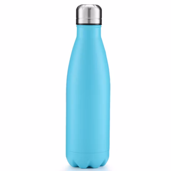 Botella de agua deportiva con forma de cola de acero inoxidable con aislamiento de doble pared