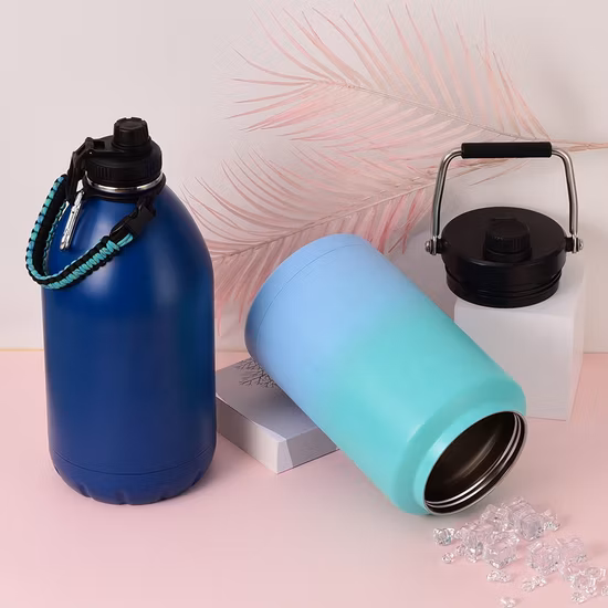 Jarra aislada grande del deporte del acero inoxidable del equipo del galón de encargo popular de la bebida del OEM de la botella de agua